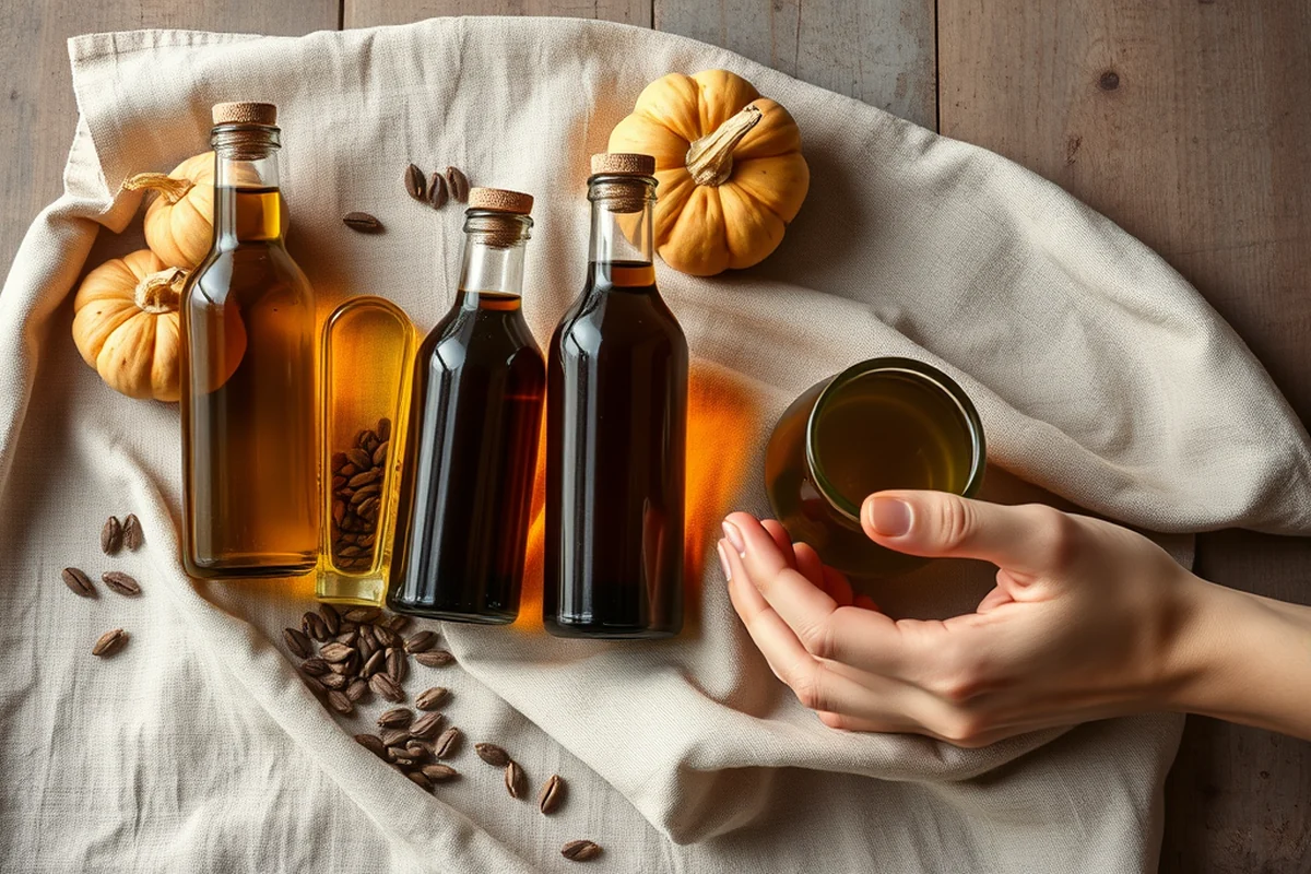 pumpkin seed oil — Pumpkin Seed Oil (the finished result)